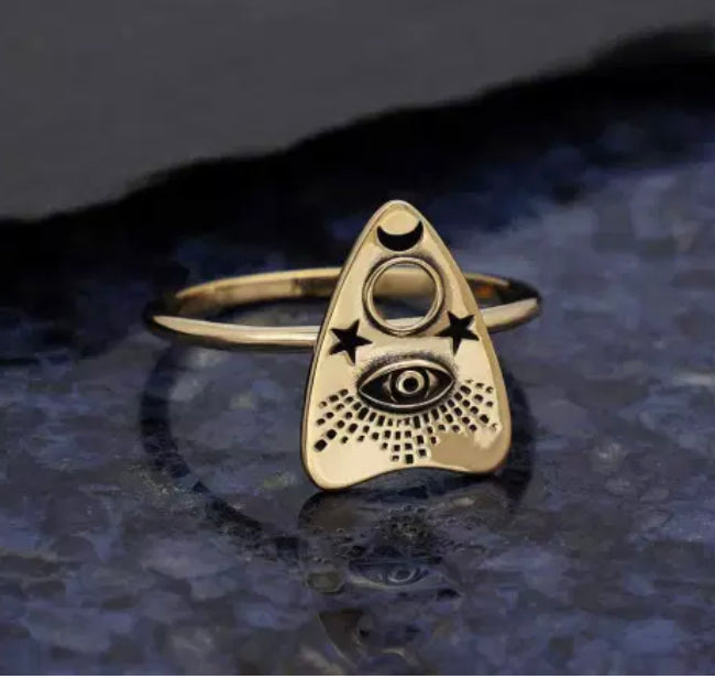 Bronze Ouija Planchette Ring
