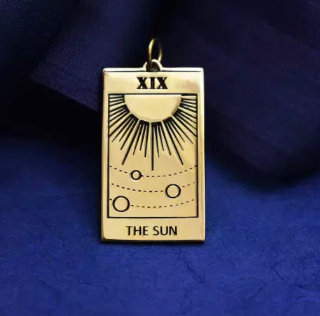 Bronze Sun Tarot Card Charm