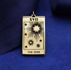 Bronze Star Tarot Card Charm