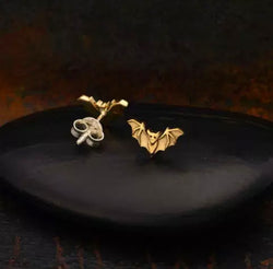 Bronze Detailed Bat Post Earrings