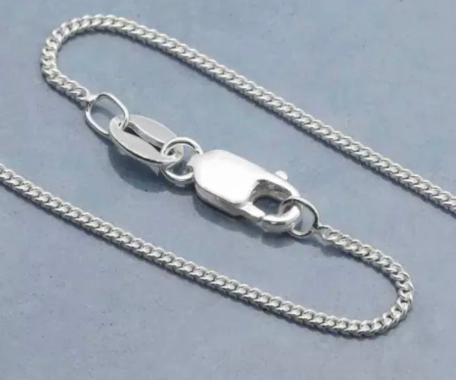 Sterling Silver Delicate Curb Chain - 18 Inch
