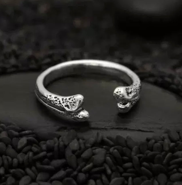 Sterling Silver Adjustable Bone Ring