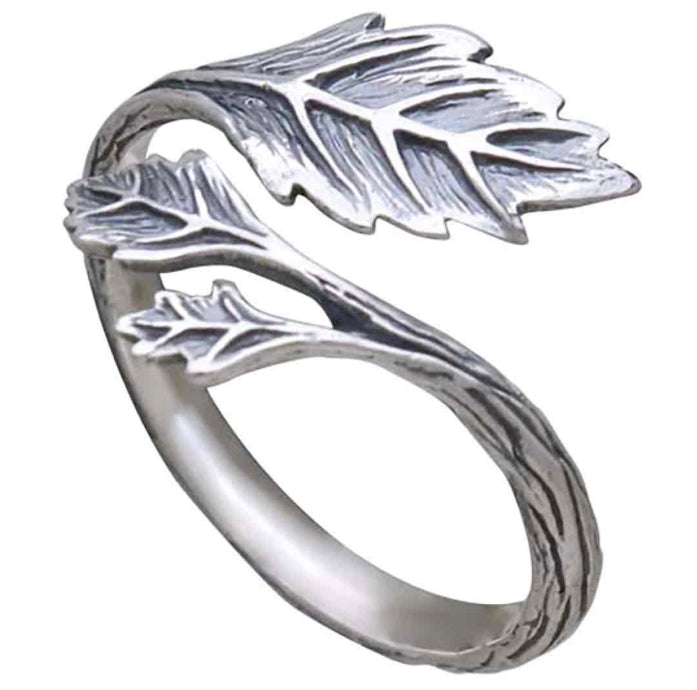 Adjustable Leaf Ring - Sterling Silver