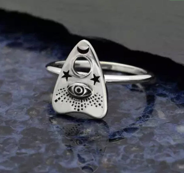 Sterling Silver Ouija Planchette Ring