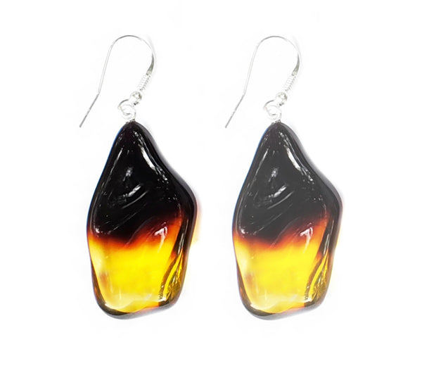 Baltic Amber Ombre Fired Earrings
