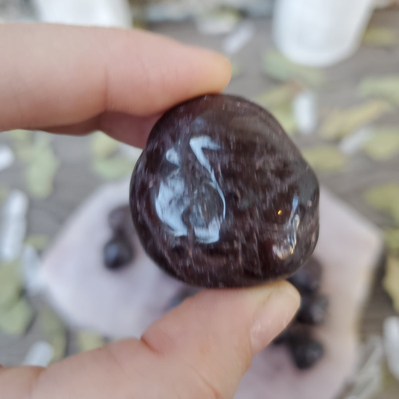 Semi Polished Garnet Pebble