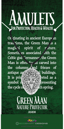 Amulets Green Man pewter charm