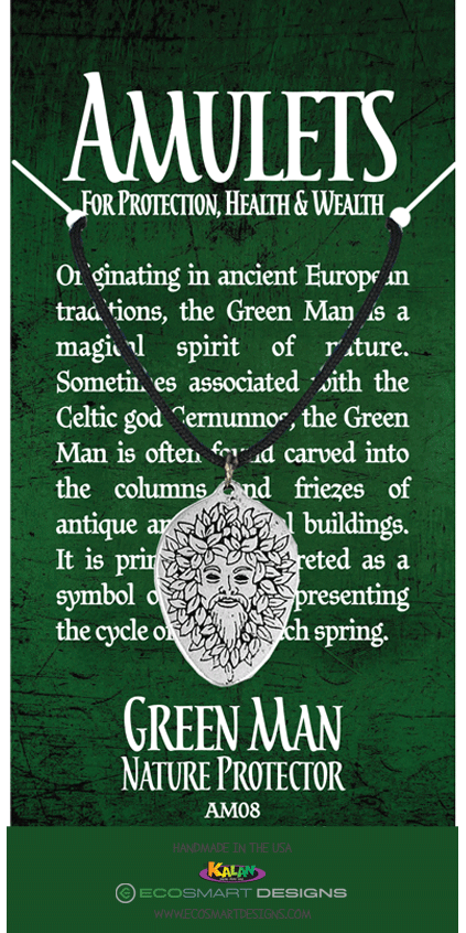 Amulets Green Man pewter charm