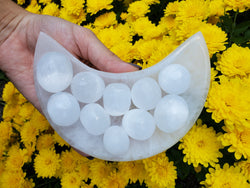 Selenite Moon Bowl