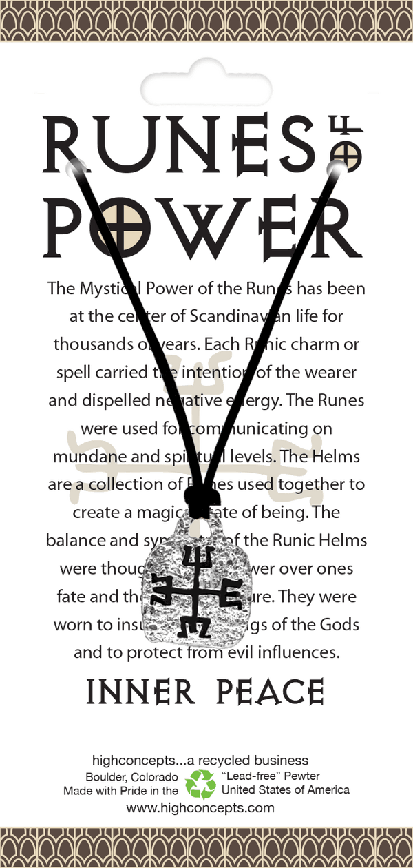 Runes of Power Inner Peace Pewter Charm