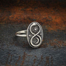 Infinity Snake Ring - Sterling Silver