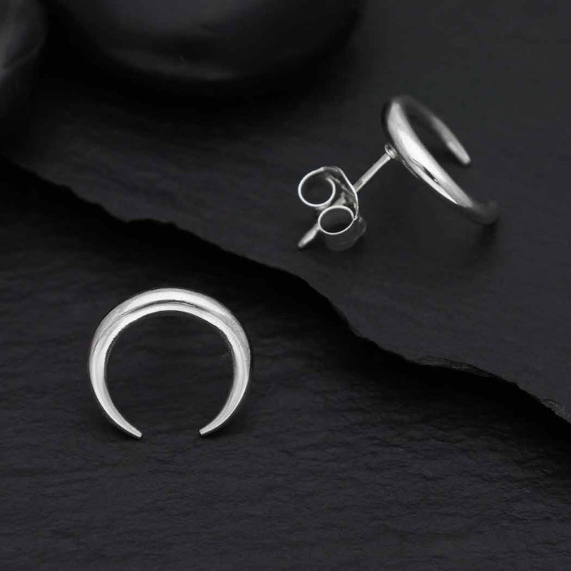 Sterling Silver Crescent Arch Post Earrings