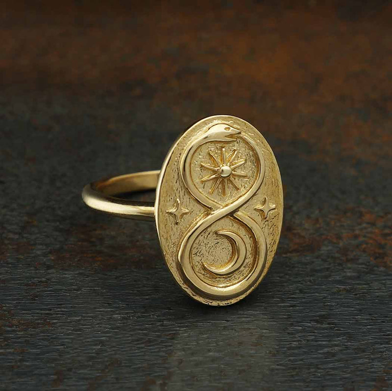 Infinity Snake Ring - Bronze