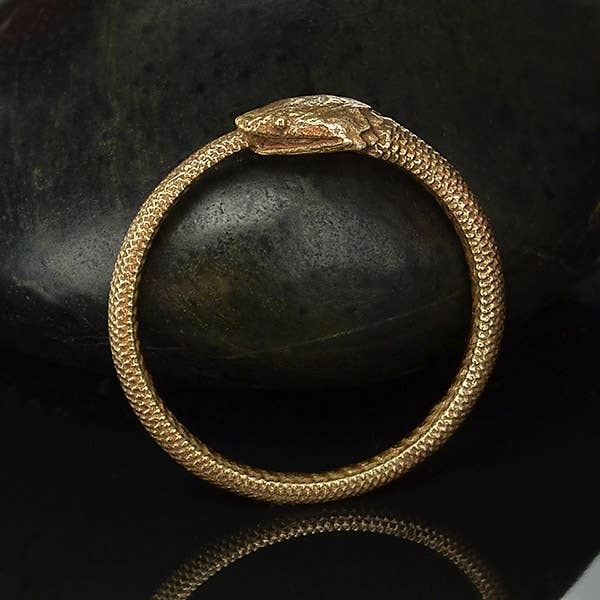 Ouroboros Snake Ring - Bronze