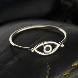 Sterling Silver Evil Eye Ring - All Seeing Eye Ring