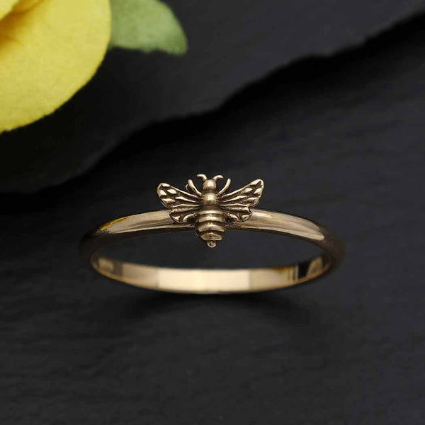 Bronze Tiny Bee Ring