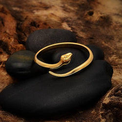Adjustable Simple Snake Bronze Ring