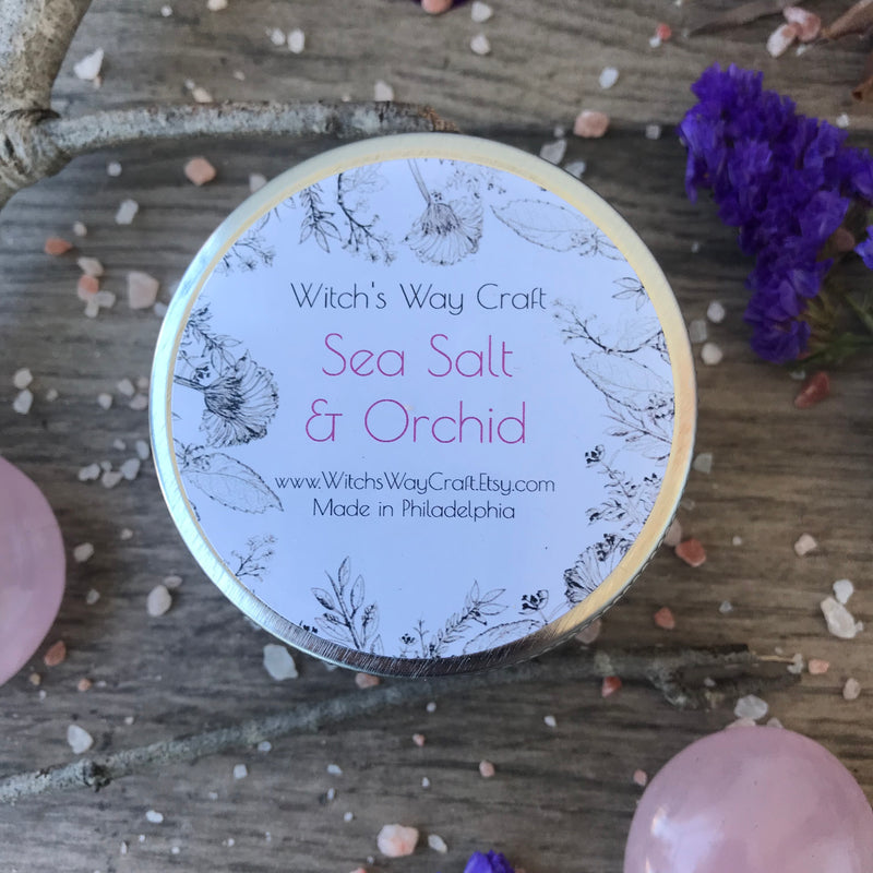 Sea Salt & Orchid -  Scented Soy Candle