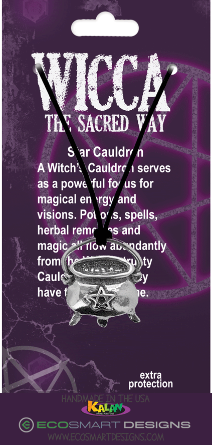 Wicca Star Cauldron pewter charm
