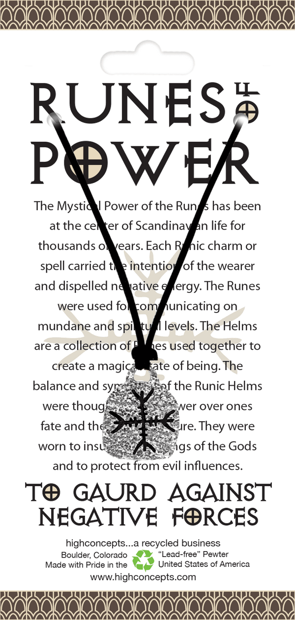 Runes of Power Negative Forces Pewter Charm