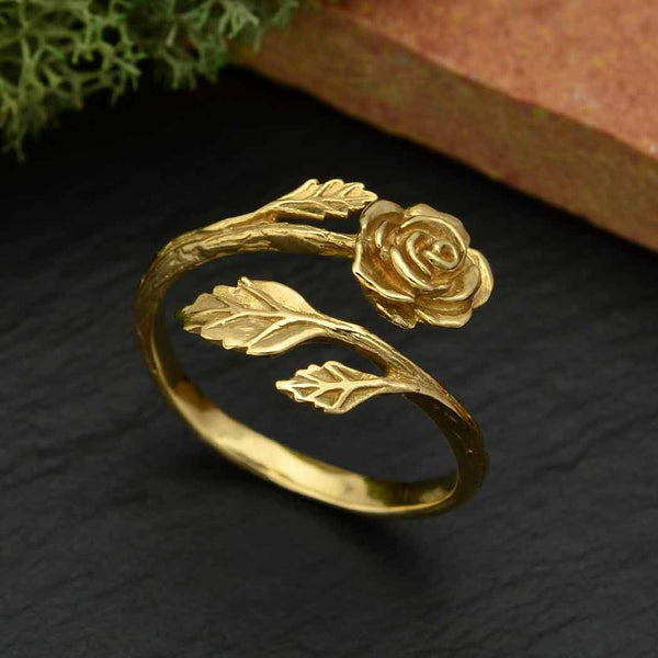 Rose Adjustable Ring - Bronze