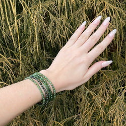 Nephrite Jade Crystal Bracelet - 3-4mm