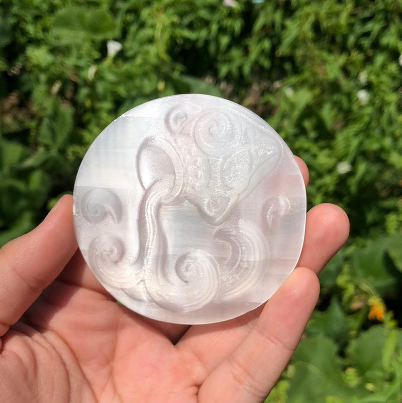 Aquarius Selenite Carving-H