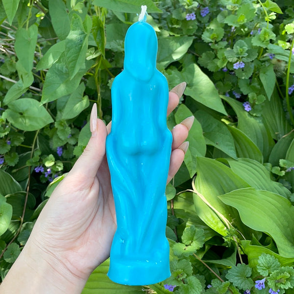 Blue Goddess Candle
