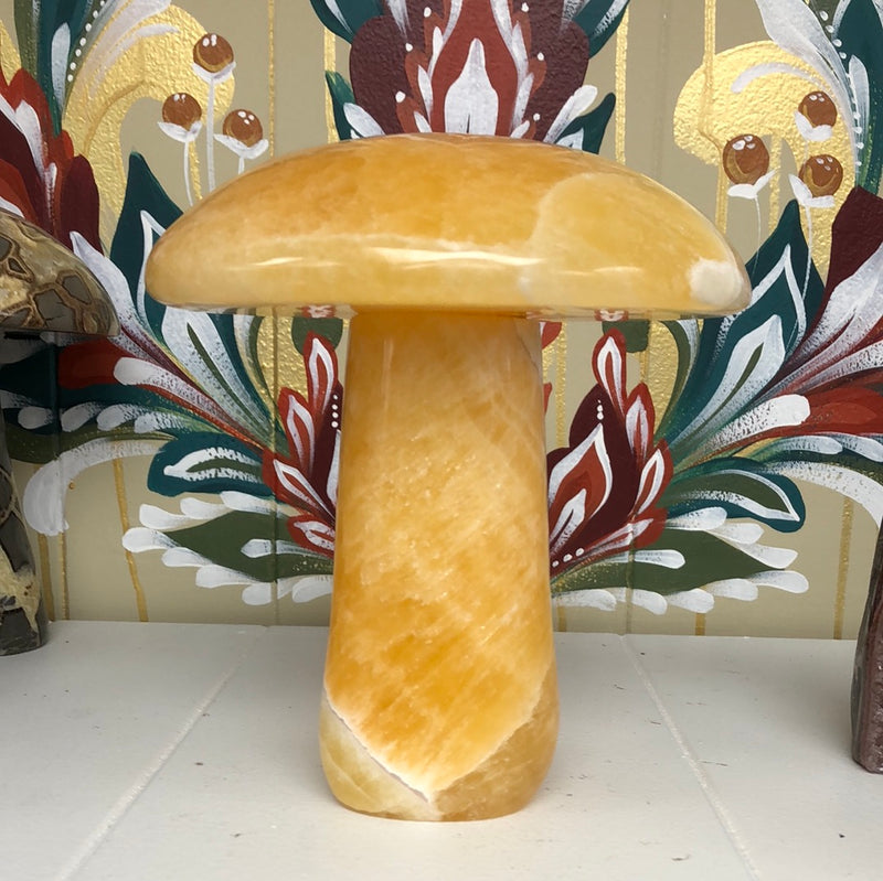 Orange Calcite Mushroom