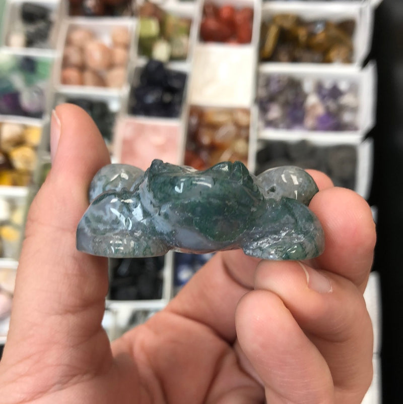 Moss Agate Frog - K