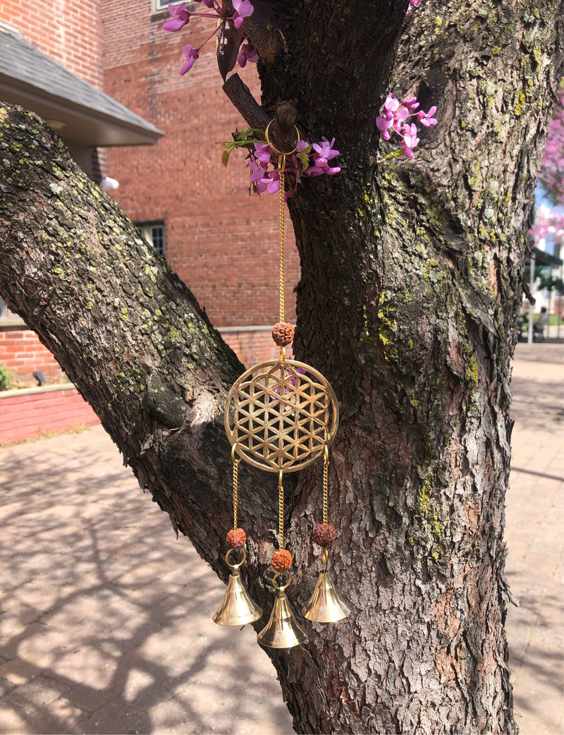 Flower of Life Brass Bell Wind Chime
