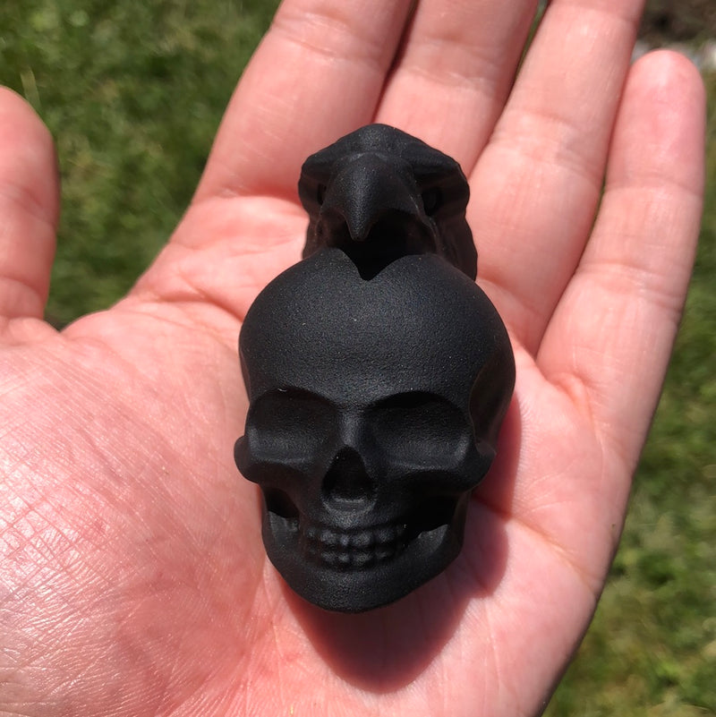 Obsidian Raven Skull