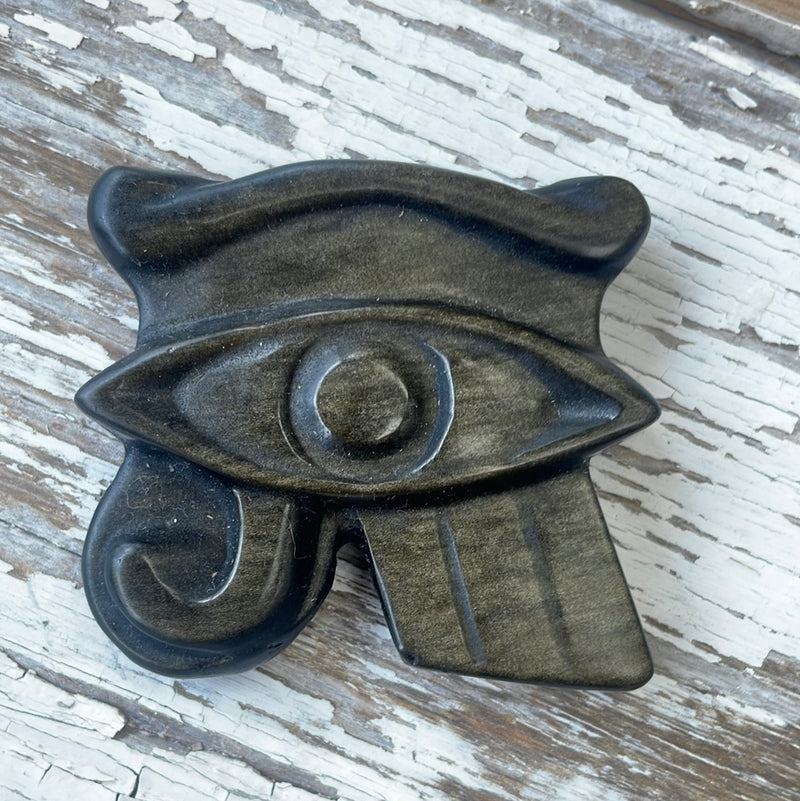 Gold Sheen Obsidian Eye of Horus