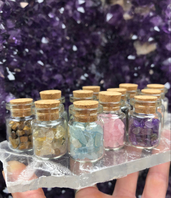 Mini Crystal Chip Bottle - Choose your stone type