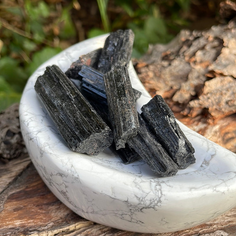 Raw Black Tourmaline Pocket Stone