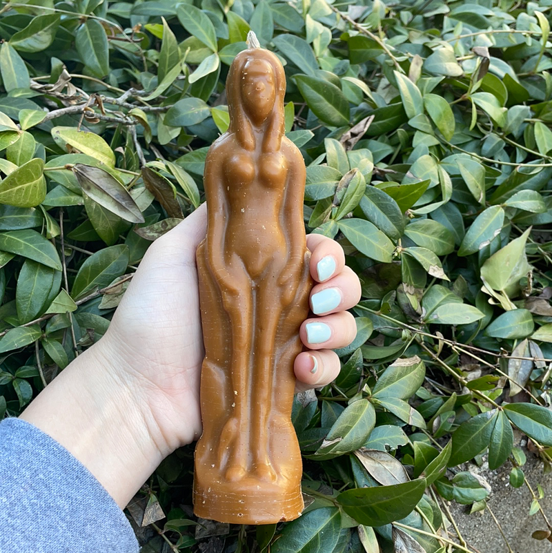 Brown Goddess Candle