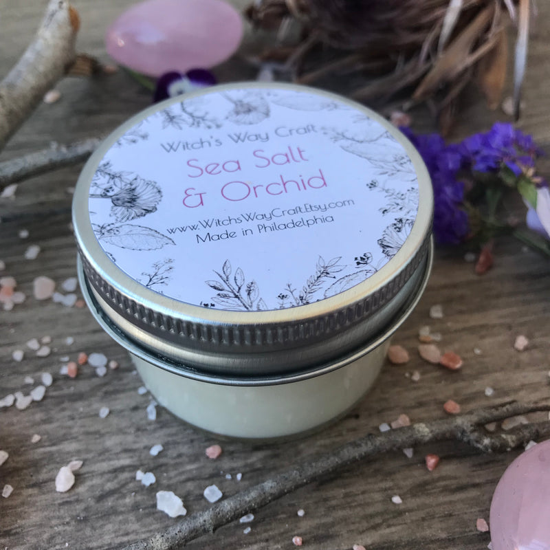 Sea Salt & Orchid -  Scented Soy Candle